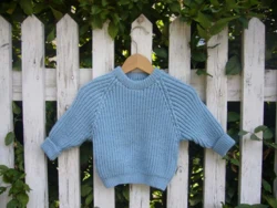 Gepard Babytrøje i halvpatent og raglan