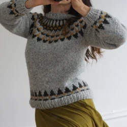 Gepard Top eller Sweater i islandsk mønster