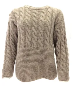 Gepard Sweater med retstrik og snoninger