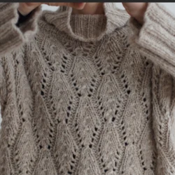 Gepard Vid sweater med italiensk hulmønster