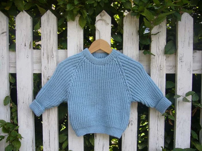Gepard Babytrøje i halvpatent og raglan