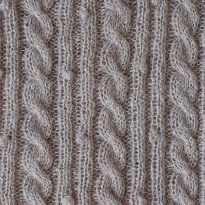 Gepard Mohairsweater kort med snoninger og bobler