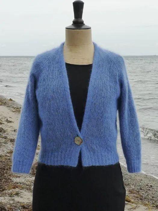 TRS Cardigan i mohair med V-hals