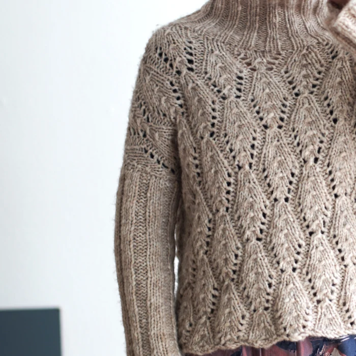 Gepard vid sweater med italiensk  hulmønster D