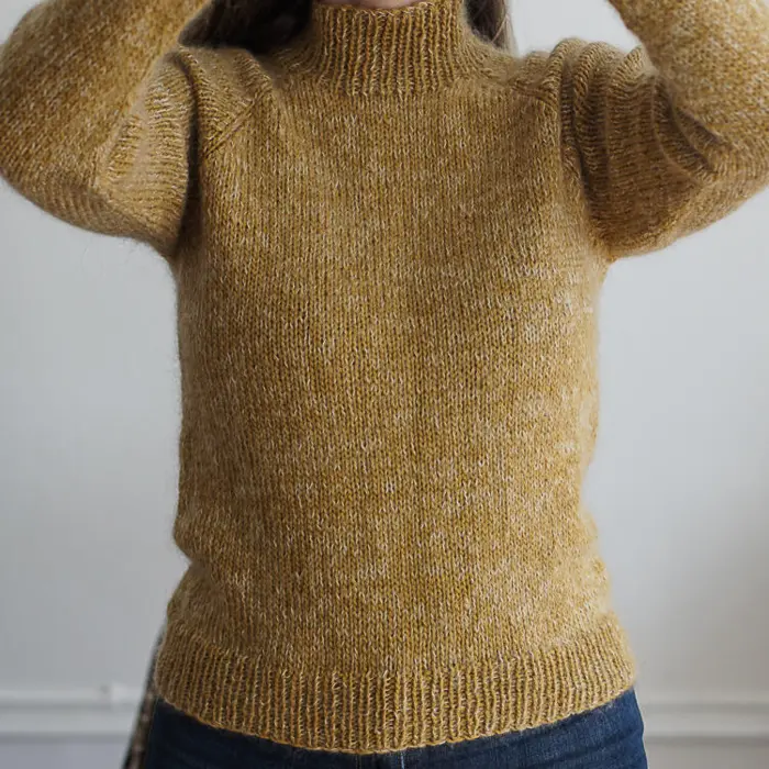 traditionel strik Vendbar raglansweater
